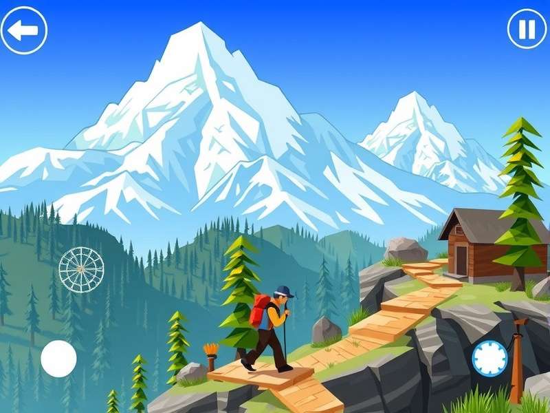 Tapti Trekker game screenshot showing mountain trekking